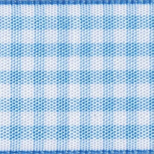 Blue and White 80cm Gingham Ribbon