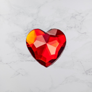 Ruby Heart Gemstone Gift Box Closure